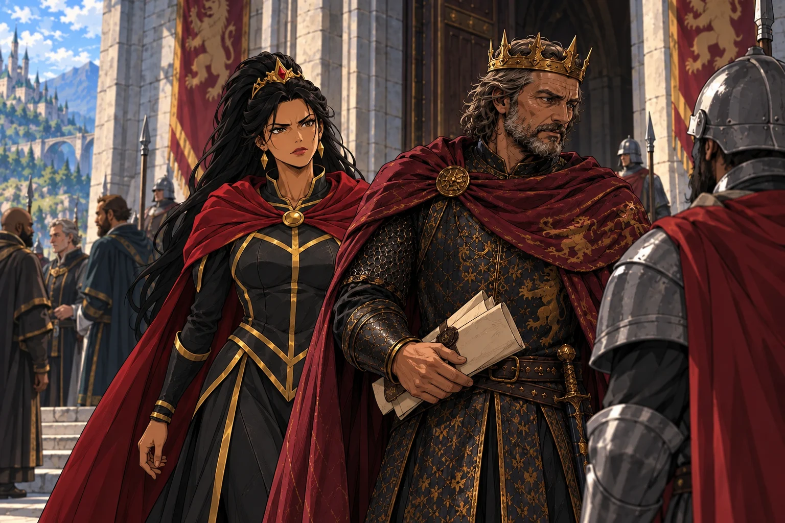 Another morning in the castle — scene from The divided kingdom