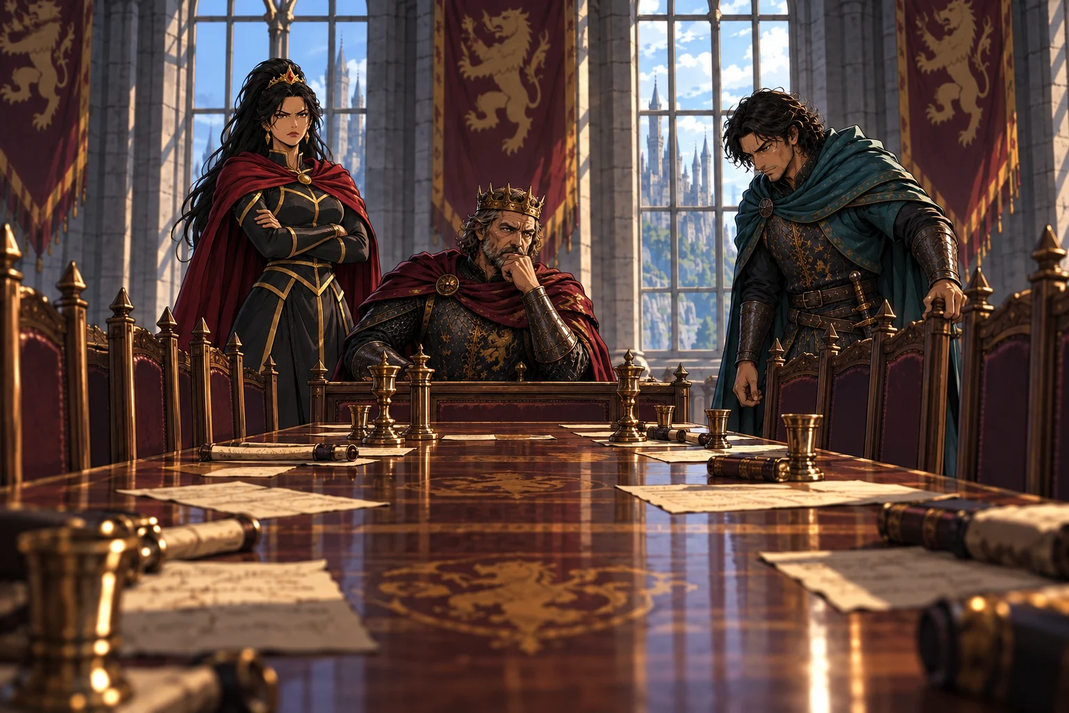 The empty seats — scene from The divided kingdom